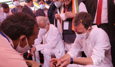 विकास प्रदर्शनी देख गदगद हुए : सुकमा स्टॉल के पास ठिठक गए सांसद राहुल गांधी, हाइड्रो पावर सिंचाई प्रणाली की जमकर सराहना की